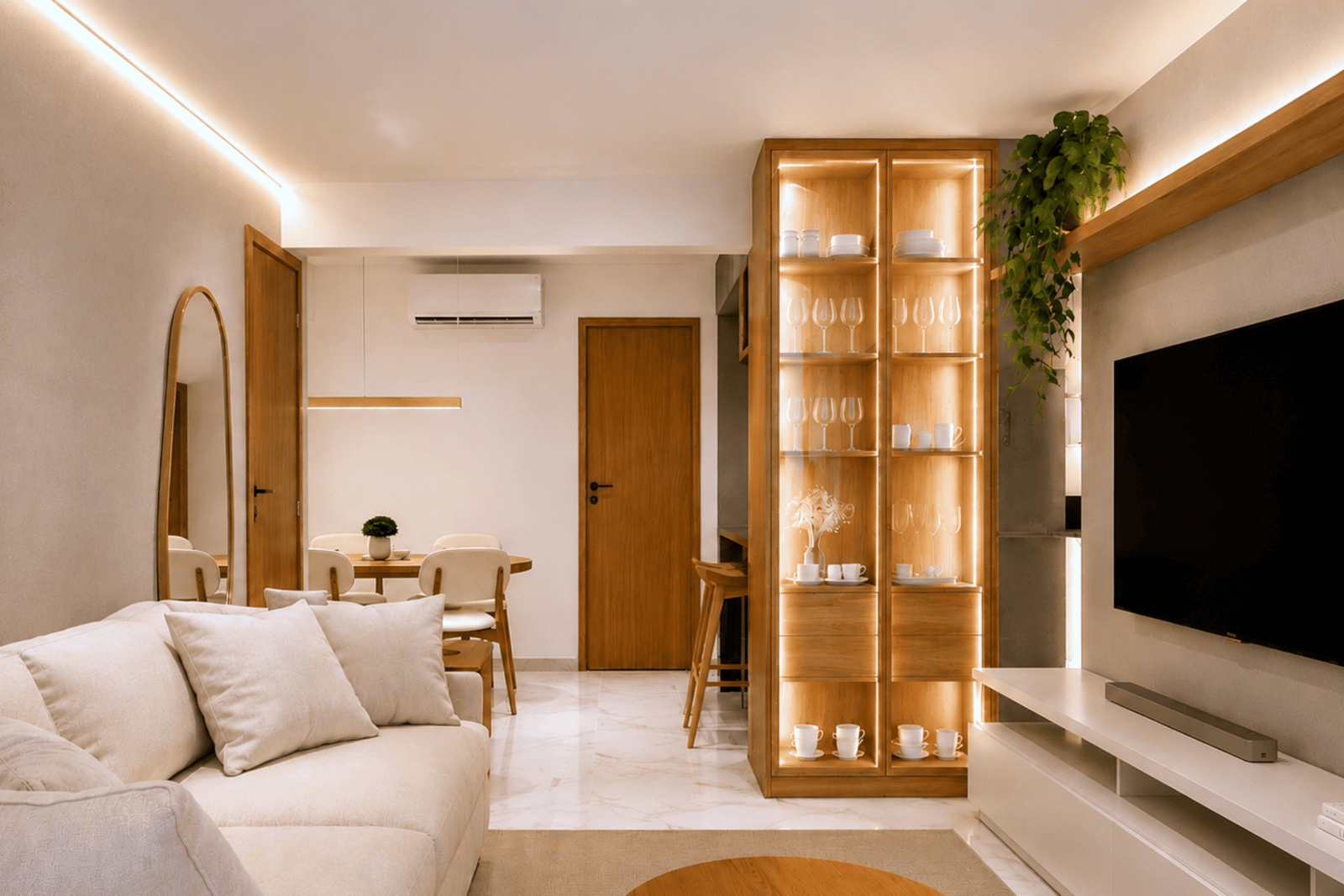 Sala de estar Residência Daniel e Isadora